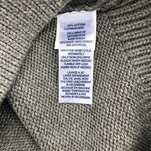 CHAPS NWT grey cotton pullover crewneck sweater, size L - Picture 8 of 8